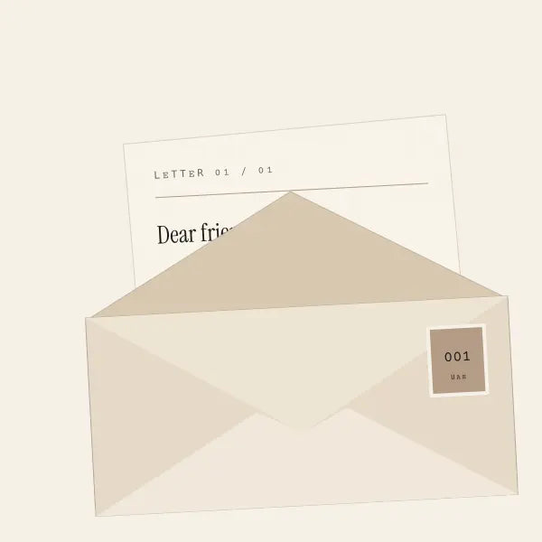 A single POSTED letter and envelope