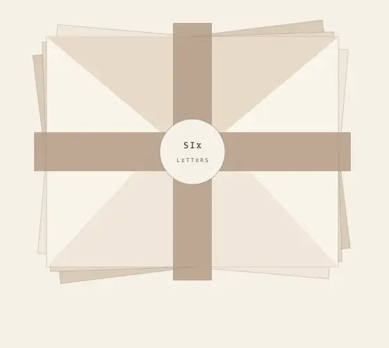 A tied bundle of six POSTED letters